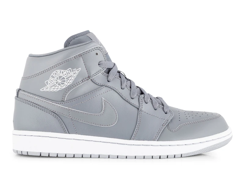 Nike Men's Air Jordan 1 Mid Shoe - Cool Grey/White