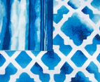 Apartmento Cayo Reversible Queen Quilt Cover Set - Blue