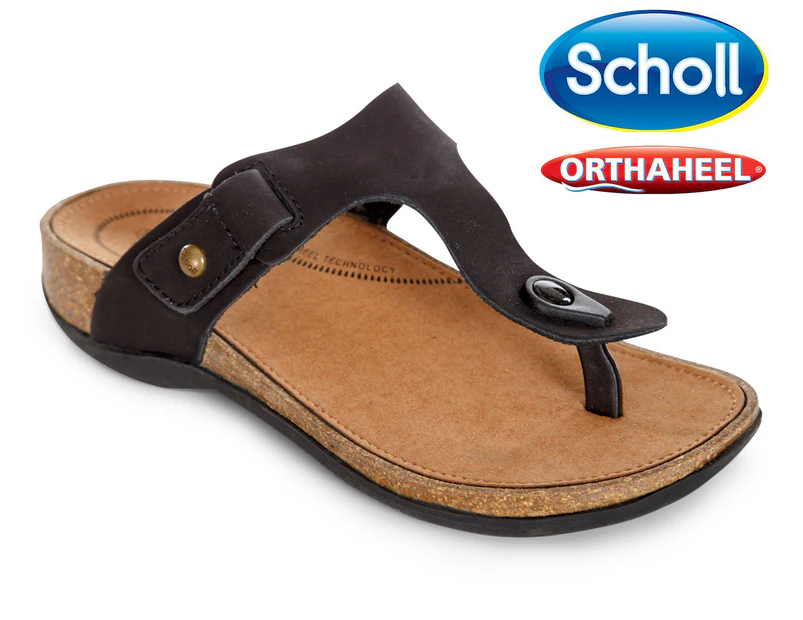Scholl Women's Derwent Orthaheel Sandals - Black