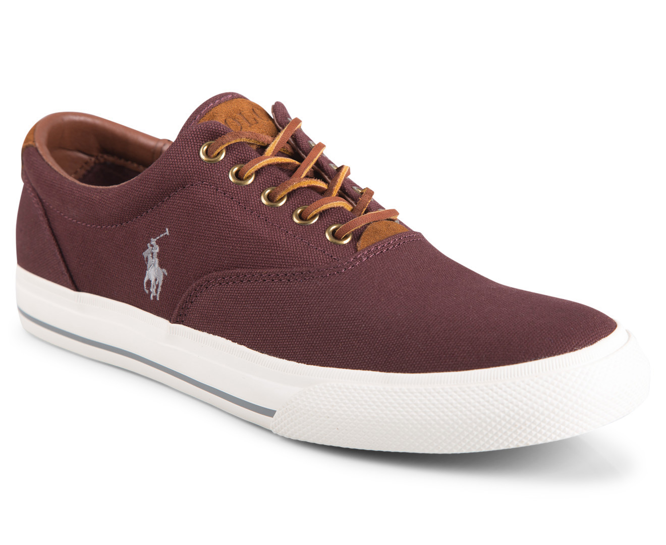 Polo Ralph Lauren Mens Vaughn Canvas Sport Shoe Maroon Au 3748