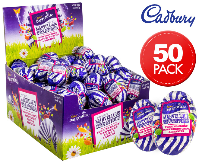 50 x Cadbury Marvellous Creations Chocolate Eggs 30g