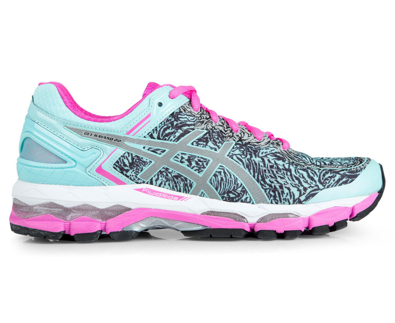 Asics gel kayano shop 22 black/silver/pink glow