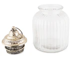 Vintage Decorative Jar w/ Metal Lid