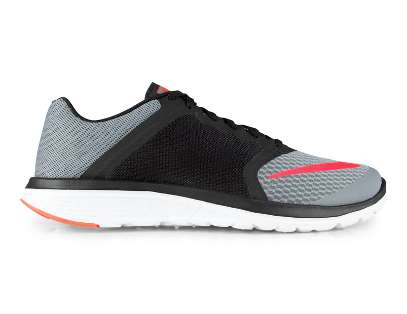 Nike Men's FS Lite Run 3 Shoe - Cool Grey/Bright Crimson/Black