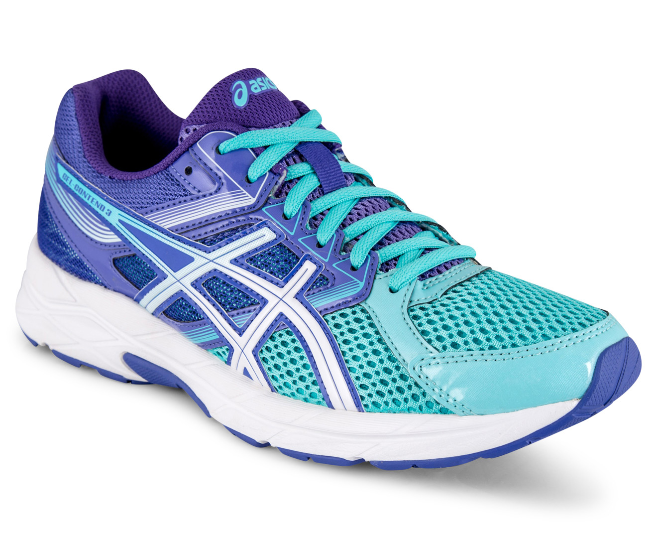 ASICS Women's GEL-Contend 3 Shoe - Turquoise/White/Acai | Great daily ...