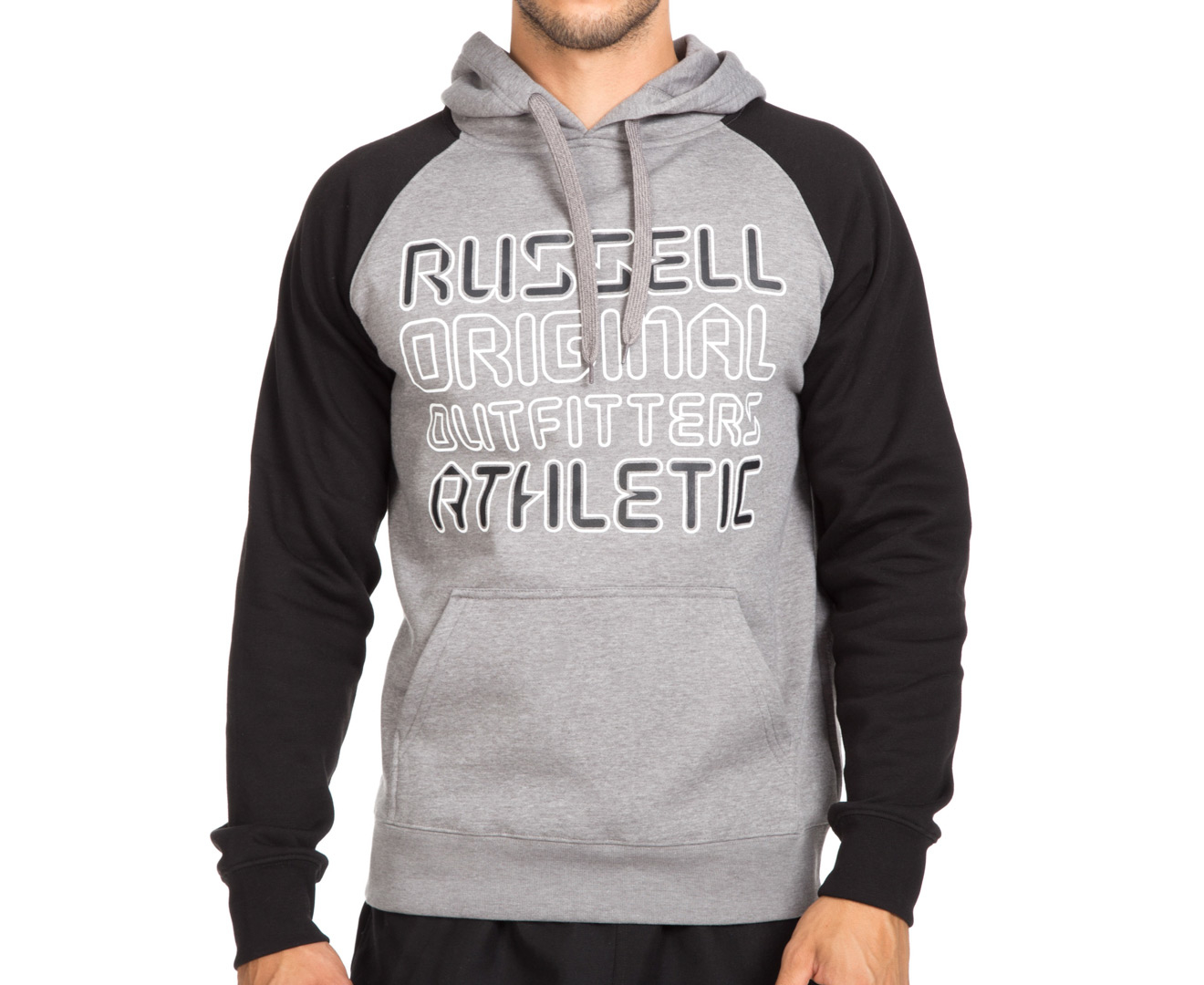 Russell Athletic Men's Original Raglan Hoodie - Oxford Ash | Catch.com.au