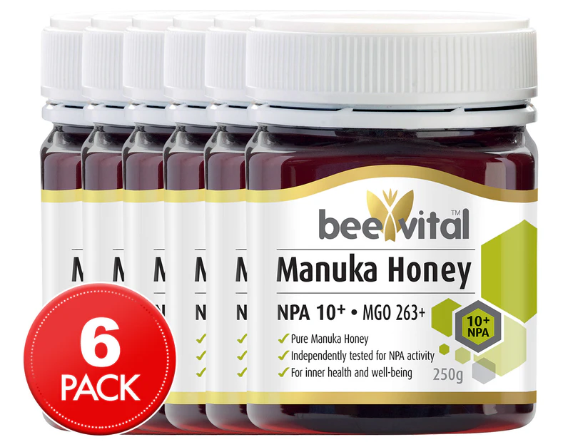 6 x Bee Vital Manuka Honey NPA 10+ 250g