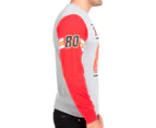 Majestic Men's Flames Holcon Coach Crew Sweat - Grey/Red