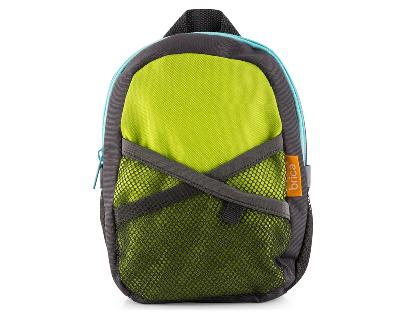 Brica By My Side Kids' Safety Harness Backpack - Green/Grey/Blue