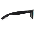 Ray-Ban New Wayfarer Flash RB2132-622/19 Sunglasses - Black/Green