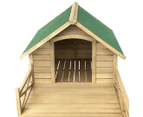 Timber Dog Kennel w/ Bed Porch Deck