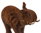 Medium Decorative Elephant - Rust Effect