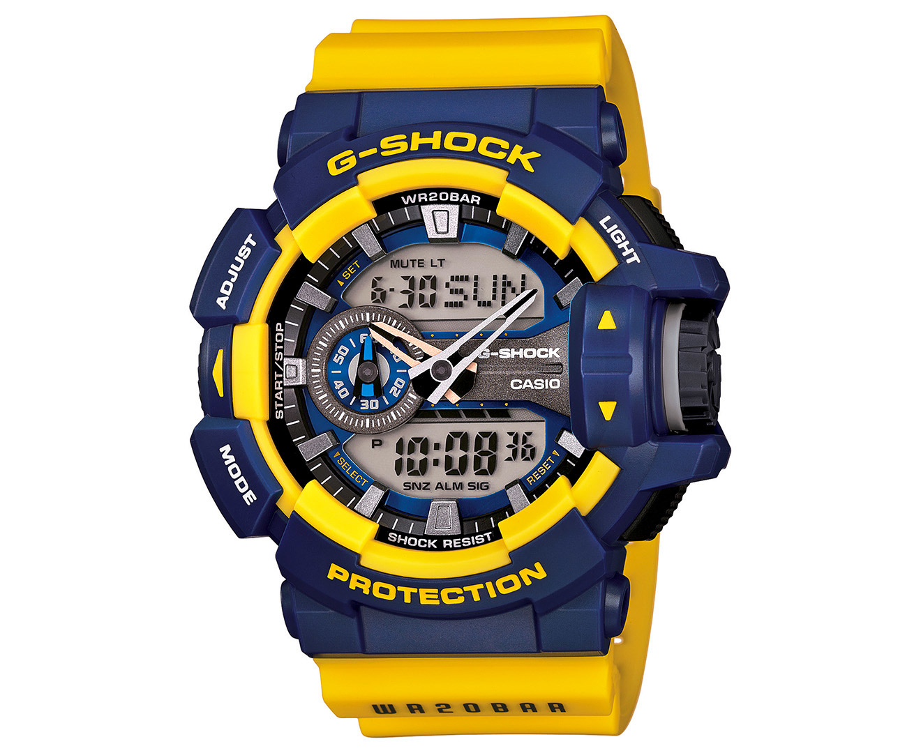 Casio G-Shock Men's 51mm GA400-9B Duo Watch - Yellow | Catch.com.au