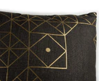 Luxe Geometric 40x40cm Cushion - Black