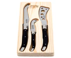 Lagioule Chateau 3-Piece Cheese Knife Set - Black