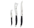 Lagioule Chateau 3-Piece Cheese Knife Set - Black