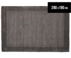 Textured Pure Wool Rug 280 x 190cm - Grey