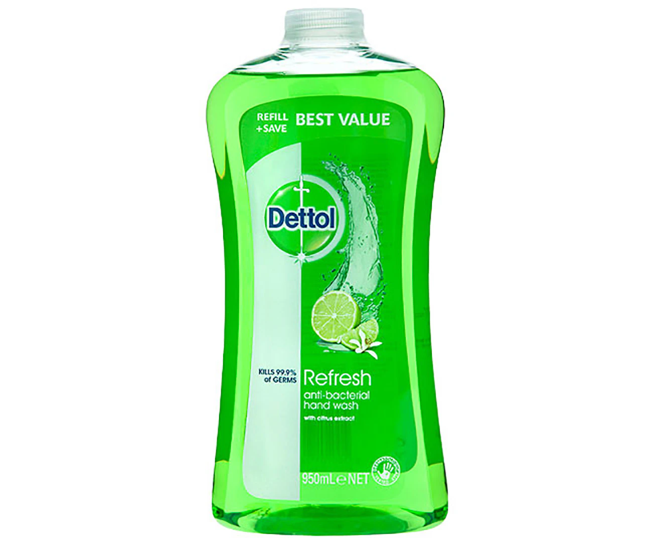 Dettol Anti-Bacterial Refresh Liquid Wash Refill 950mL