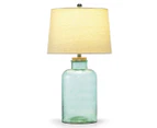 Black Mango Vera Fillable Glass Table Lamp - Aquamarine