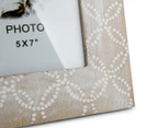 Embossed Contemporary Rings 5x7" Photo Frame - Rattan Wood