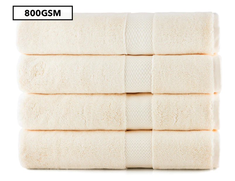 Luxury Living 70x140cm Bath Towel 4-Pack - Ivory