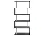 5-Tier Display Bookshelf Unit - Black
