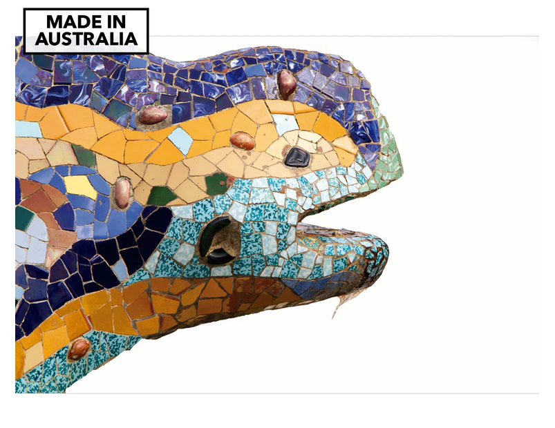Dinosaur Mosaic 90x59cm Canvas Wall Art