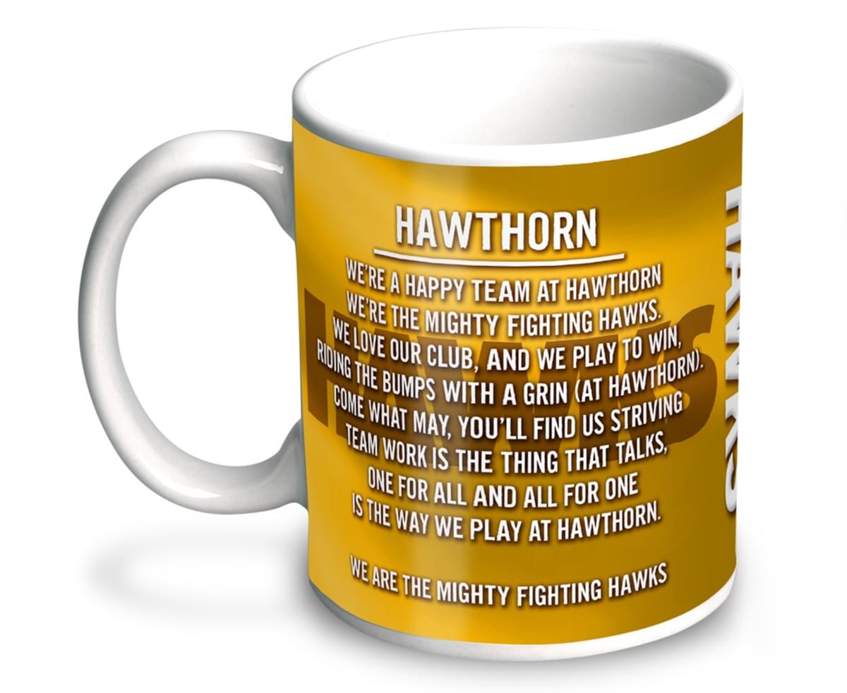 Hawthorn Hawks Official AFL Team Song 330ml Mug Tea Coffee 
