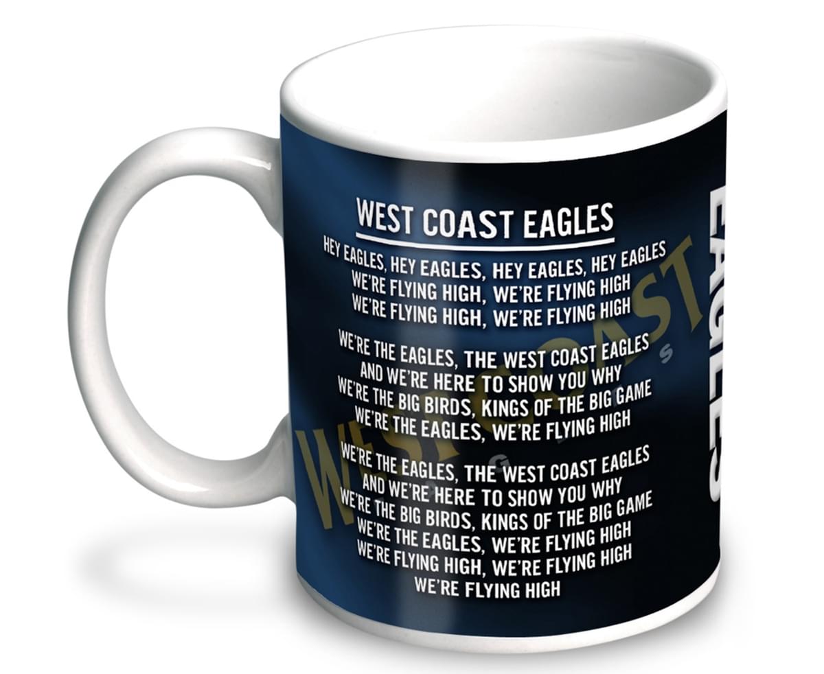 West Coast Eagels Official AFL Team Song 330ml Mug Tea Coffee 