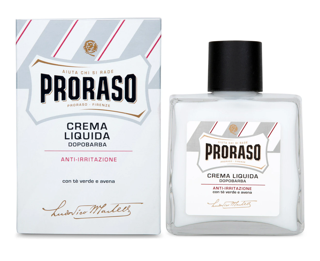 Proraso 100ml After Shave Balm White For Sensitive Skin w/ Green Tea & Oatmeal