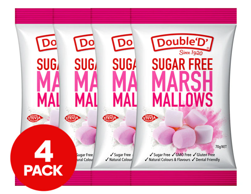 4 x Double 'D' Sugar Free Marshmallows 70g
