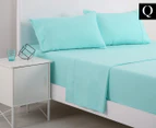 Belmondo Home Aruba Blue Queen Bed Flannelette Sheet Set - Blue