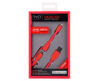TYLT Syncable-Duo 30cm Charge & Sync Cable - Red