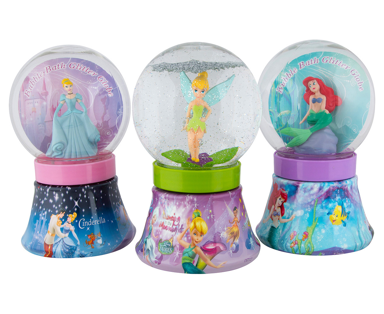 6 x Disney Princess Bubble Bath Glitter Globe 235mL | Great daily deals