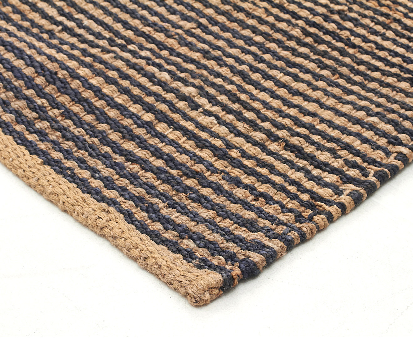 Textured 220x150cm Jute Rug Navy Great daily deals at