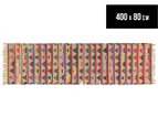 Bohemian 400x80cm Handmade Cotton & Jute Runner - Multi