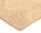 Bohemian 320x230cm Handmade Jute Rug - Natural