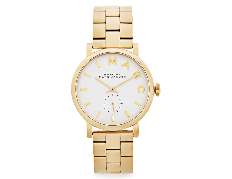 Marc by Marc Jacobs Women's 36mm Baker Watch - Gold/White