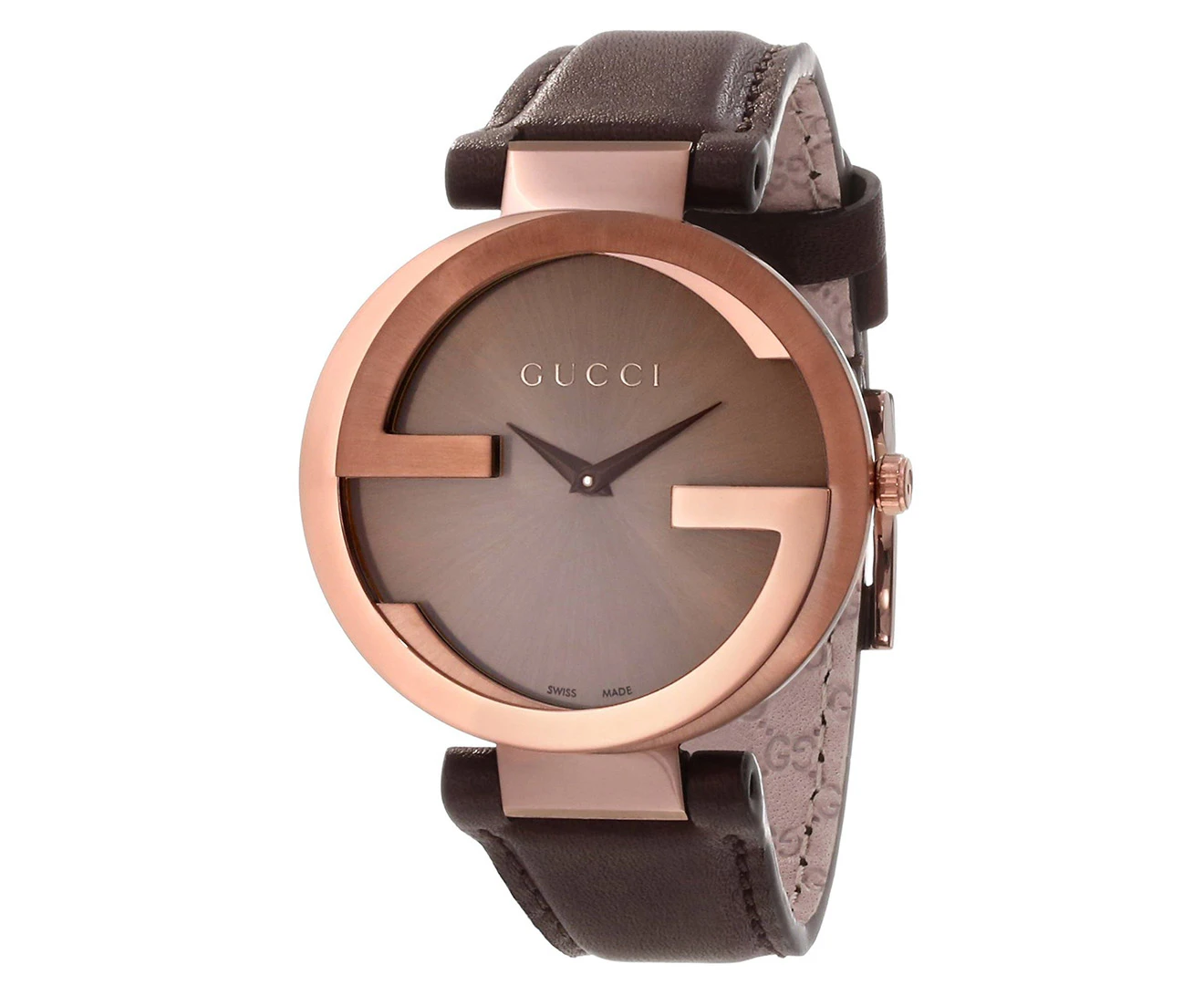 Gucci YA133309 Interlocking G Brown Dial Ladies Watch