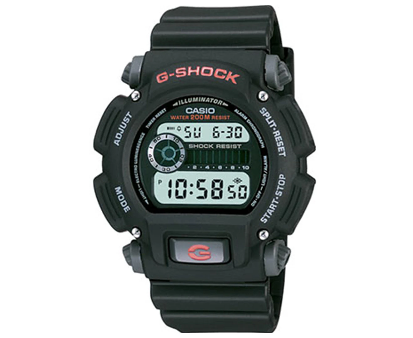 Casio G-SHOCK Black Resin Band Men's Digital Sports Watch - DW9052-1V