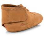 Clarks Baby Warm Leather Shoe - Tan