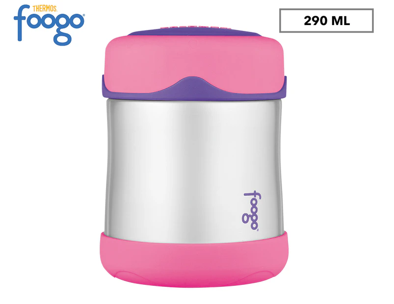 Thermos Foogo 290mL Insulated Stainless Steel Food Jar - Pink/Silver