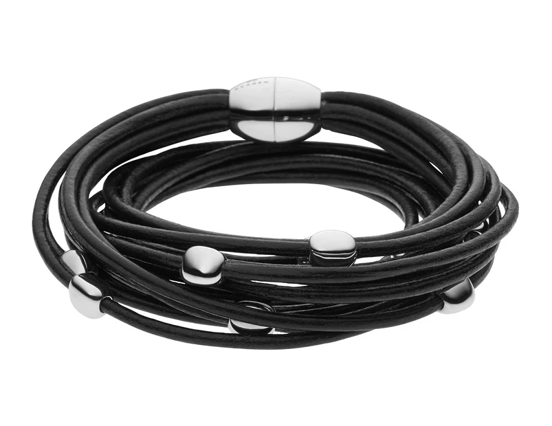 Skagen Sofie Leather Bracelet - Black