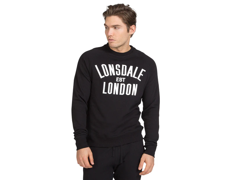 Lonsdale Men's Jackson Sweater - Black/White