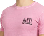Rusty Men's Revival Short Sleeve Tee - Maui Pink
