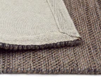 Handwoven Wool & Jute Flatweave 280x190cm Rug - Grey