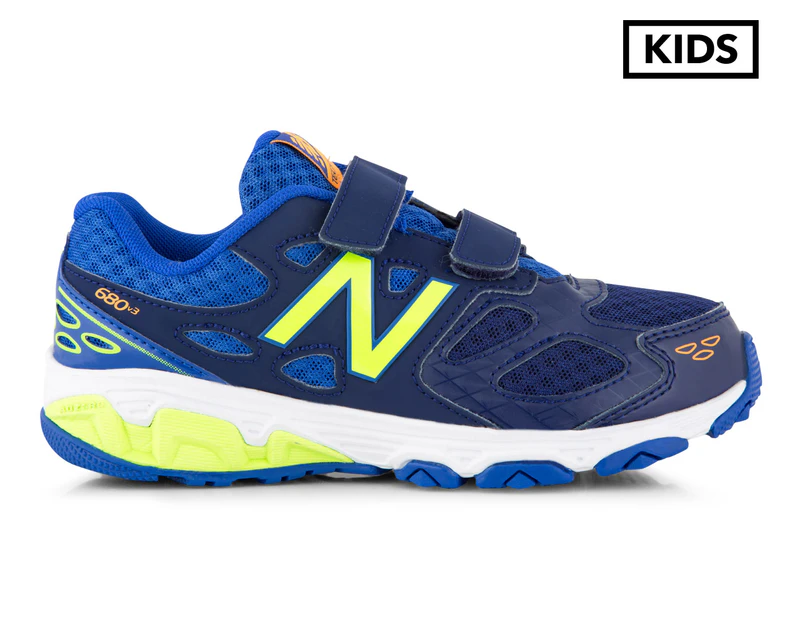 New Balance Pre-School Kids' KV680TBY Velcro Shoe - Blue/Green