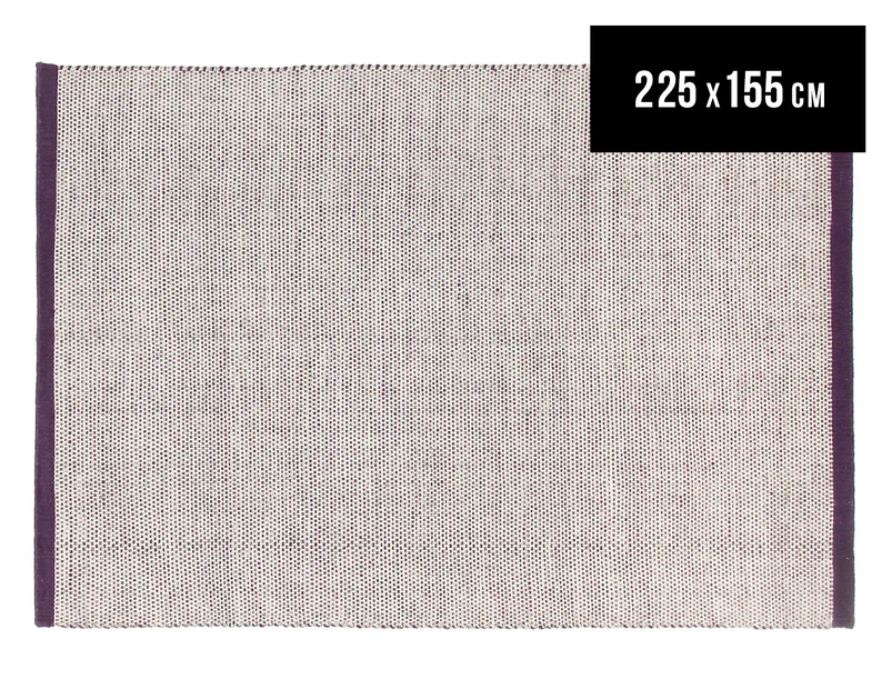 Scandi Floors Artisan Wool 225x155cm Rug - Aubergine