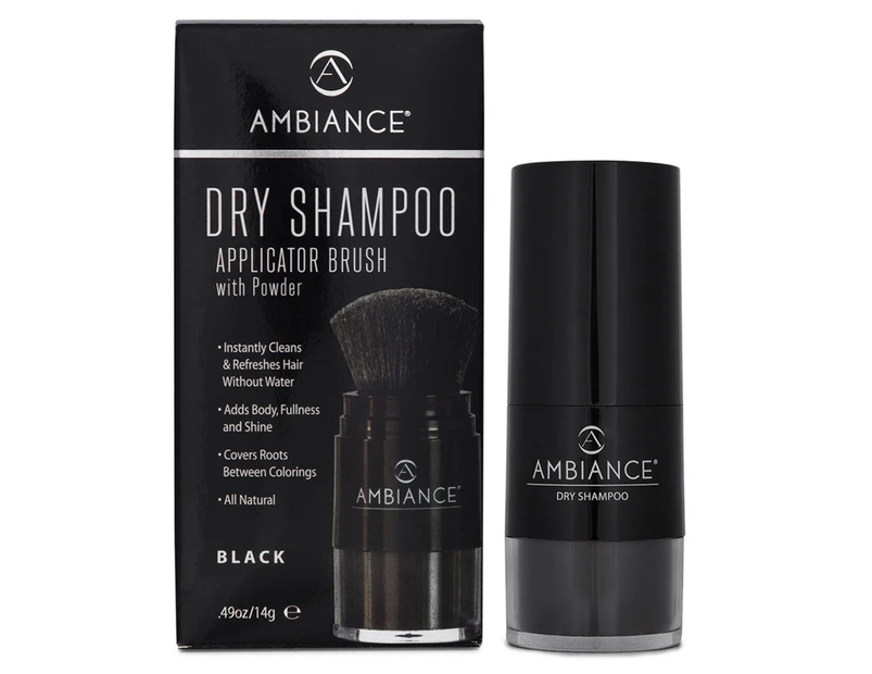 Ambiance Dry Shampoo Applicator Brush w/ Powder 14g - Black