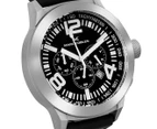Marc Coblen 45mm MC45S2 Chronograph Watch + 3 Assorted Straps & Bezels - Black/Steel